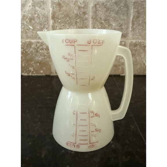 Vintage Tupperware Bundle #500 Mix-N-Store Measuring Pitcher 8 oz Measuring Cup - Picture 9 of 11